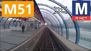 🚇 GVB Rnet Amsterdam Metrolijn 51 Cabinerit Isolatorweg  Centraal Station Drivers view POV [upl. by Newg727]