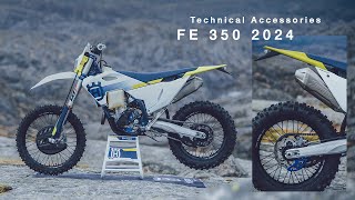 FE 350 2024 – Technical Accessories  Husqvarna Motorcycles [upl. by Ennoitna502]