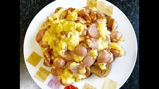 Scrambled Eggs with Sausage  Easy Breakfast [upl. by Cesare]