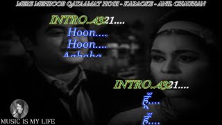 Mere Mehboob Qayamat Hogi Karaoke Scrolling Lyrics Eng amp हिंदी [upl. by Mensch]