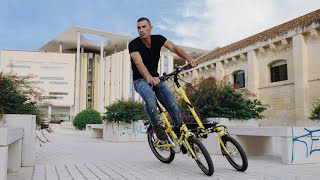 TRIS BIKE  the tilting electric bike with three wheels from Italy [upl. by Zink]