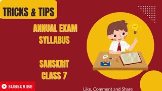 annunal exam syllabus for sanskrit of class 7 [upl. by Hanley]