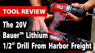 Tool Review The 20V Bauer™ Lithium 12quot Drill From Harbor Freight [upl. by Acile650]