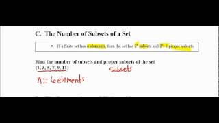 Formula for Finding Number of Subsets [upl. by Plerre]