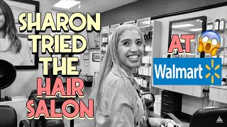 😱 Getting My Hair Done at WALMART Hair Salon ✂️ Sharon Colored Her Hair Blonde 👩🏼 [upl. by Eralcyram]