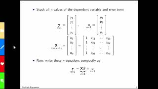 Ökonometrie Teil 0312 Multiple Regression  Motivation MatrixForm Schätzung [upl. by Ellerehc76]