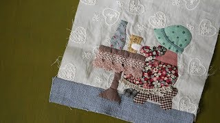 선보넷 수 아플리케 패턴 01│Sunbonnet Sue Applique Quilt│How To Make Crafts Tutorial [upl. by Nyral]