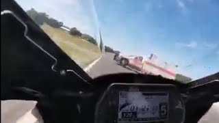 Ambulance Drives onto Roebling Road Raceway During Race Causing Two Crashes [upl. by Yrrehs]