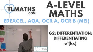 ALevel Maths G206 Differentiation Differentiating ekx [upl. by Hildegarde368]