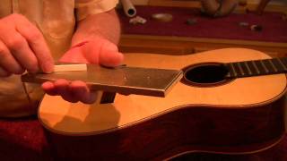 Stringing up a guitar part 4  the saddle and action [upl. by Drofdeb]