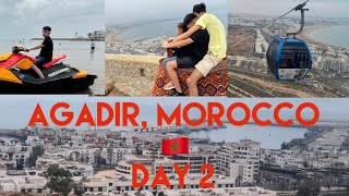 Agadir Morocco 🇲🇦 Day 2  Cable Car  Jet Ski  CamelHorse Ride  Boat Cruise [upl. by Johanan]