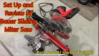 BAUER 10” DualBevel Sliding Compound Miter Saw  Unboxing and Review [upl. by Catarina]