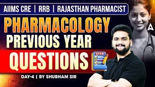 AIIMS CRE  RRB  Rajasthan Pharmacist  Pharmacology Previous Year Questions 4  By Shubham Sir [upl. by Plossl]