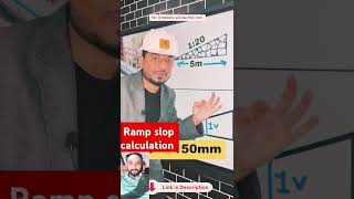 Ramp slope calculation civilguruji viralshots onlycivilengineer [upl. by Haidebez748]