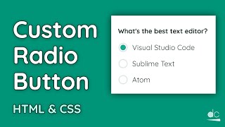 How to Create a Custom Radio Button  HTML amp CSS Tutorial [upl. by Bianchi885]