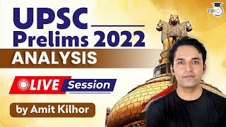 UPSC CSE Prelims 2022 Paper 1 GS Analysis by Amit Kilhor  StudyIQ [upl. by Thorrlow]