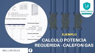 CALCULO CALEFON  POTENCIA REQUERIDA [upl. by Lula]