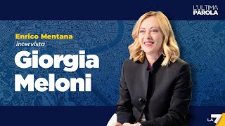 Elezioni europee 2024  Enrico Mentana intervista la presidente del Consiglio Giorgia Meloni [upl. by Cadmann]