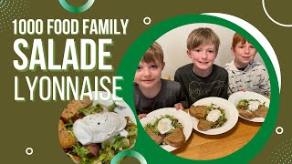 🇫🇷 American Kids Try Salade Lyonnaise  Food 148 of 1000 [upl. by Aimar]