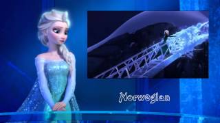 Frozen  Let it go One Line Multilanguage [upl. by Ahsiekram527]