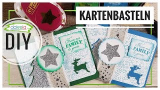 Weihnachtskarten selber basteln  Kartenbasteln DIY Papier Inspiration Tutorial  deutsch [upl. by Jac]