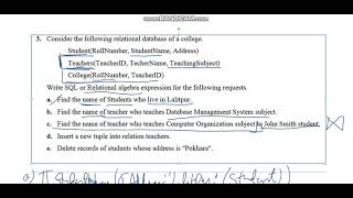 DBMS  Relational Algebra Questions with Solution  Part 1 [upl. by Lovmilla]