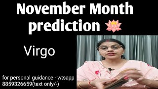 Virgo🪷 November Month prediction  Hindi Tarot Reading jyotithelightinsidetarot24 [upl. by Boyt]