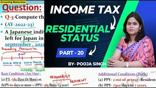 Residential Status  Income Tax  202223  Accounting Masterclass  Part 20  BBA  BCom [upl. by Nonahs649]