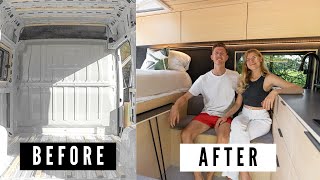 VAN CONVERSION Timelapse  Full Fiat Ducato Van Build  Minimalist interior design [upl. by Bernardine451]