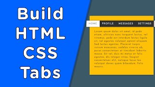 Build Tabs Using HTMLCSS In Only 12 Minutes [upl. by Isabeau]