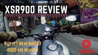 Yamaha XSR900 Long Term Review Pros Cons Beginner [upl. by Acinna]