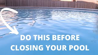 5 Must Dos When Closing An Above Ground Pool For The Winter Season [upl. by Einaffit]