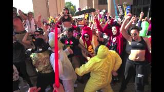 CSUN students dance Harlem Shake in front of Oviatt Library [upl. by Elene240]