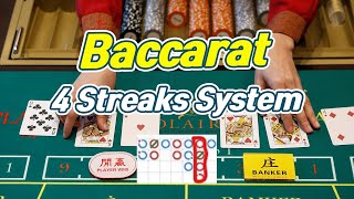 Easy Baccarat Winning Strategy  4 Streaks System [upl. by Asoral]