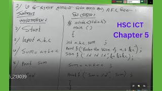 hsc ict chapter 5 c programming bangla  Algorithm and Cprogram [upl. by Macintyre597]