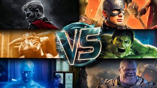 Thor vs Captain AmericaHulk vs KurseThanos vs Doctor Manhattan Sunday with SUPERBATTLE [upl. by Klement563]