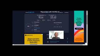 Live review speedtest of Biznet internet 100Mbps [upl. by Loutitia]