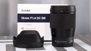 Sigma 16mm f14 DC DN Contemporary Lens Review  Canon EFM Version [upl. by Nitsej]