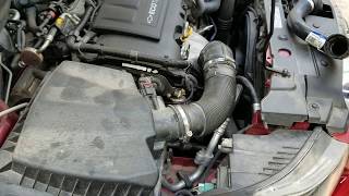 CHEVY CRUZE COOLANT RADIATOR HOSE REPLACEMENT [upl. by Eirrod]