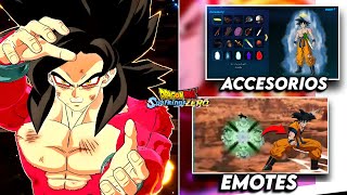 DRAGON BALL SPARKING ZERO ¡¡TIPOS DE PERSONAJES EMOTES ACCESORIOS Y MAS [upl. by Hawken674]