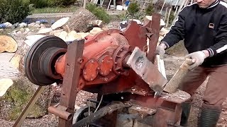 10 Dangerous Homemade Automatic Firewood Processing Machine Modern wood splitting machine 2 [upl. by Seedman]