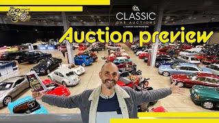 Classic Car Auctions CCA preview walk  Rowan Atkinson Jamie Oliver and Wheeler Dealer cars [upl. by Angeline]