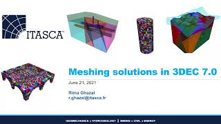 Webinar Meshing solutions in 3DEC 7 0 [upl. by Llejk]