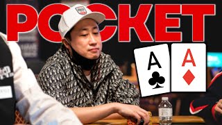 POCKET ACES Win 233300 at Thrilling High Stakes Cash Game [upl. by Larkins274]