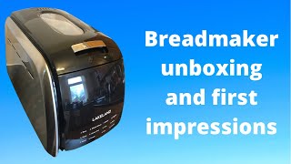 Breadmaker unboxing and first impressions Lakeland touchscreen breadmaker [upl. by Innob]