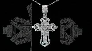 Moissanite Holy cross chain Pendant pendant necklace chain diamond royallook crosspendantvvs [upl. by Yevette]