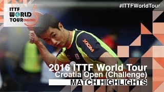 2016 Croatia Open Highlights Joo Se Hyuk vs Jung Youngsik Final [upl. by Anilok]