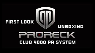 ProReck Club 4000 PA System unboxing amp first look [upl. by Nitneuq]