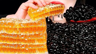 ASMR RAW HONEYCOMB TAPIOCA PEARLS 벌집꿀 타피오카펄 먹방 咀嚼音 蜂の巣 ハニカム EATING SOUNDS MUKBANG ZOEY ASMR [upl. by Kowatch]