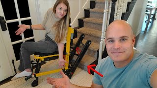 Can this wheelchair Really Climb STAIRS  Mobile Stairlift [upl. by Esorlatsyrc]